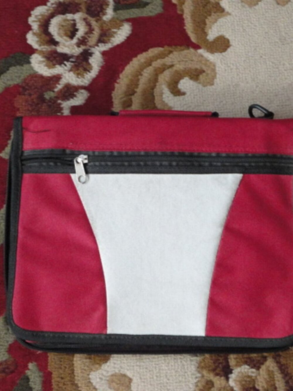 Red White Black School Zip-Up Binder